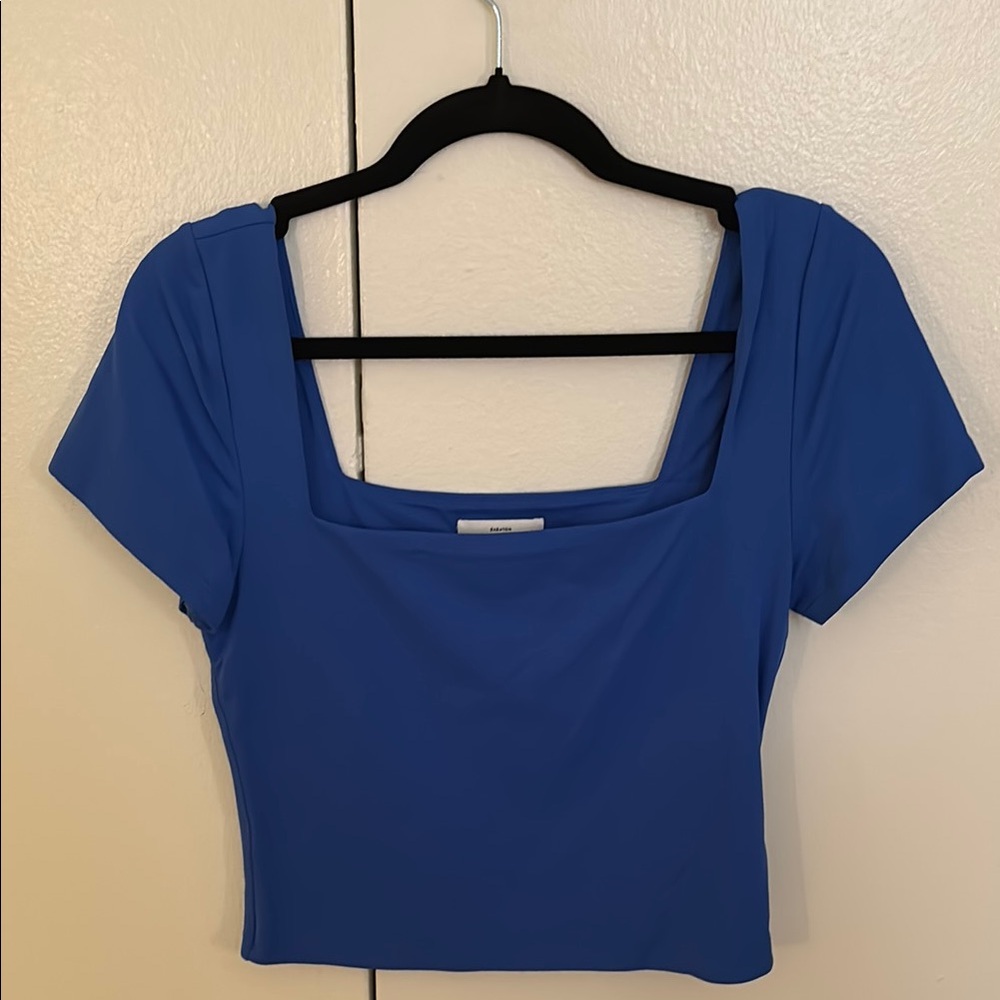 Babaton Contour Blue Square Neck Top